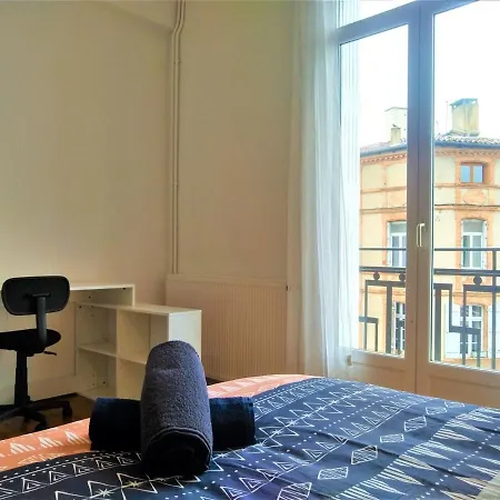 Chambre Privee Et Spacieuse Au Sein D'un Logement Partage - Central, Quartier Villebourbon - 3 Doubles - 2 Balcons - Places De Stationnements Gratuites - 5 Min A Pied Gare Et Hypercentre Апартаменты Монтобан